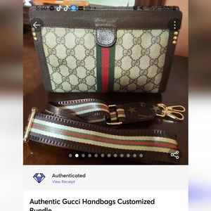 Authentic Gucci Clutch Handbag Customized